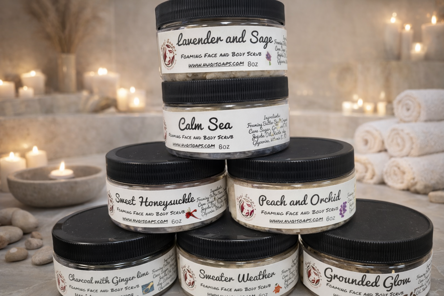 Foaming Face and Body scrubs