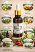 Beard Oil- Strengthen and Growth- Rosemary and mint-1oz