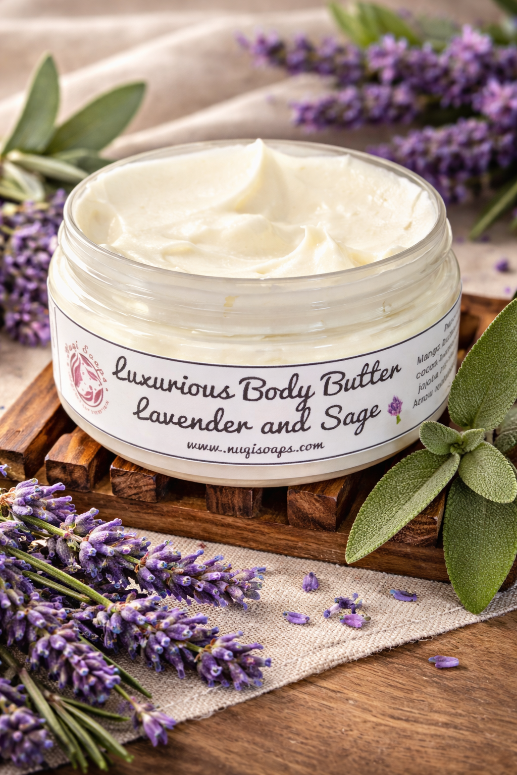 Luxurious Anhydrous Butter- Lavender and Sage-8oz