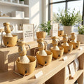 Natural Shaving Brush and Stand 3-in-1 Set