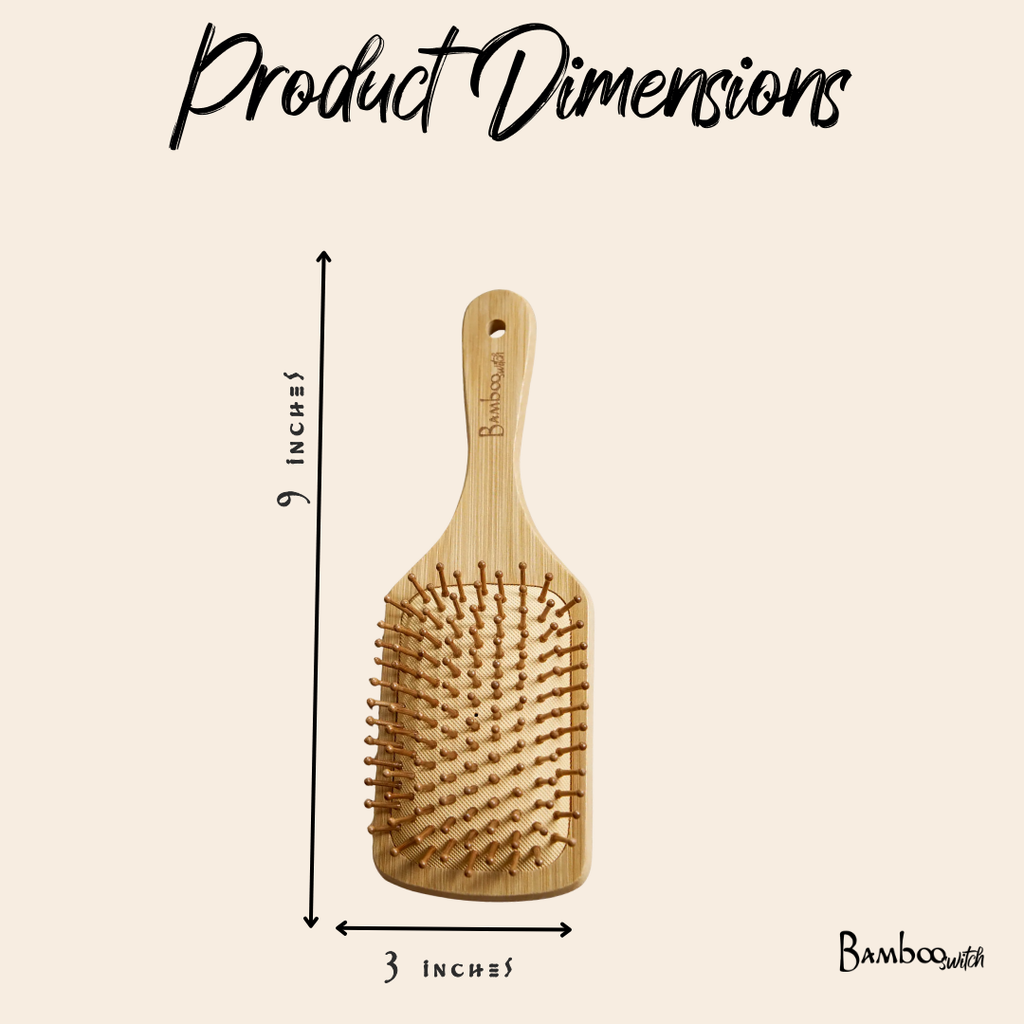 Bamboo Paddle Hairbrush - Square
