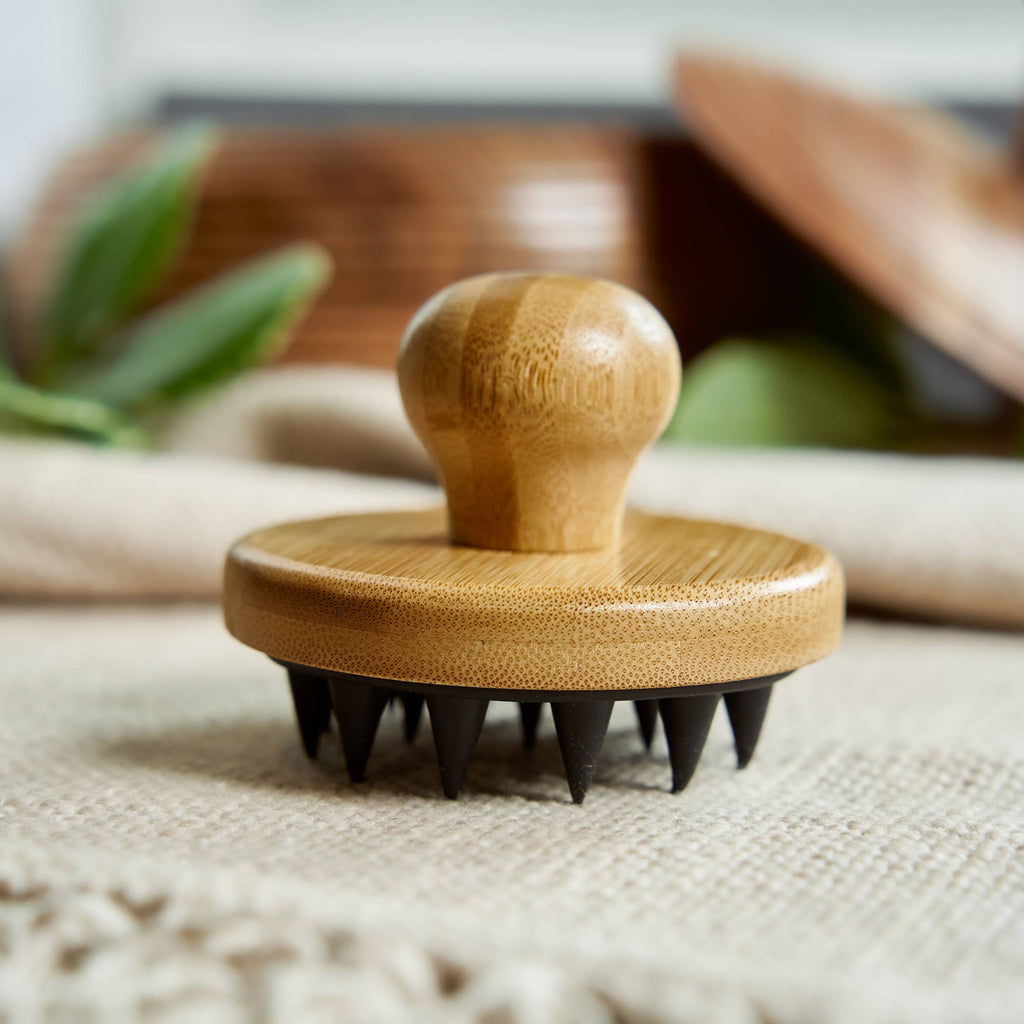 Bamboo and Silicone Scalp & Body Massager