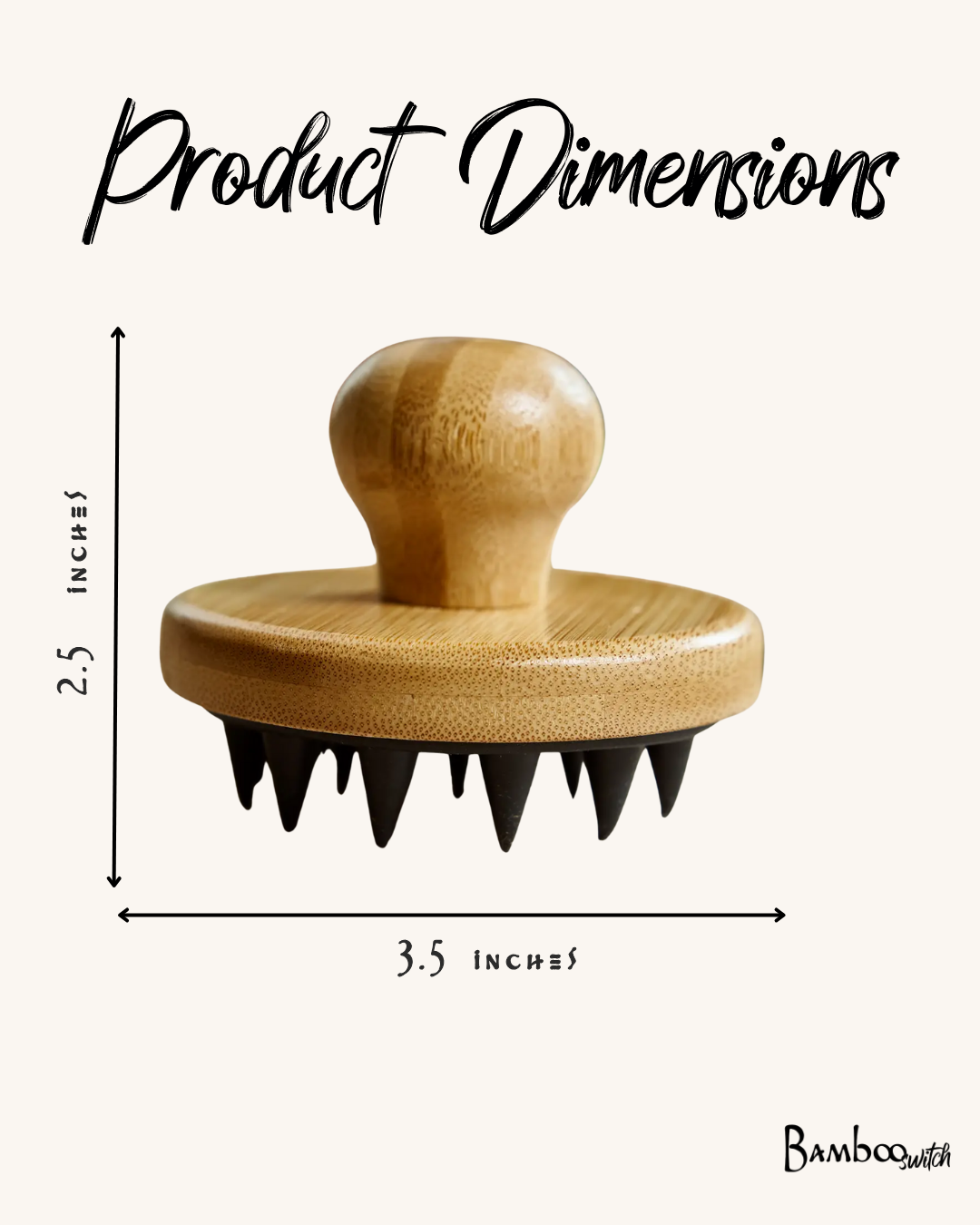 Bamboo and Silicone Scalp & Body Massager
