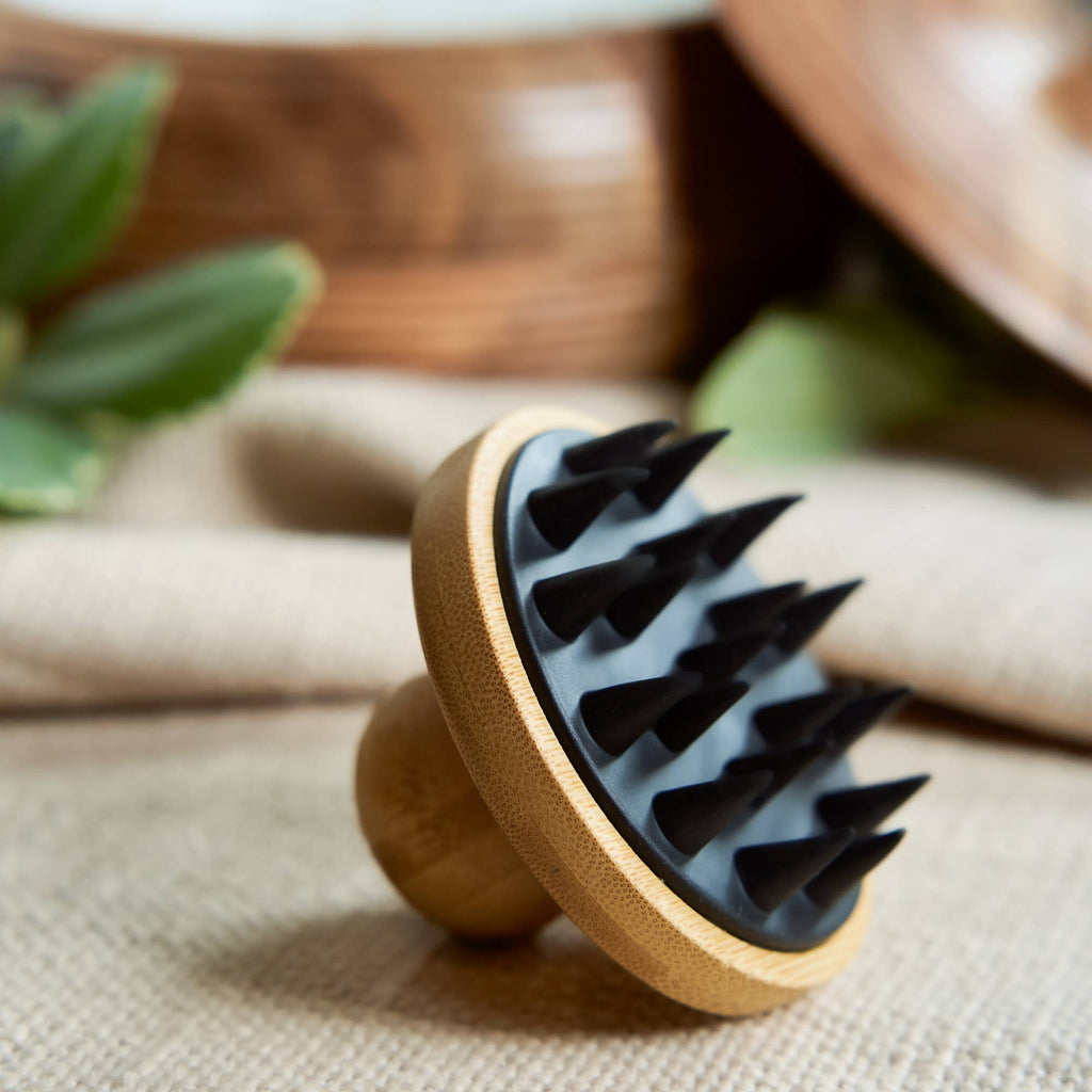Bamboo and Silicone Scalp & Body Massager