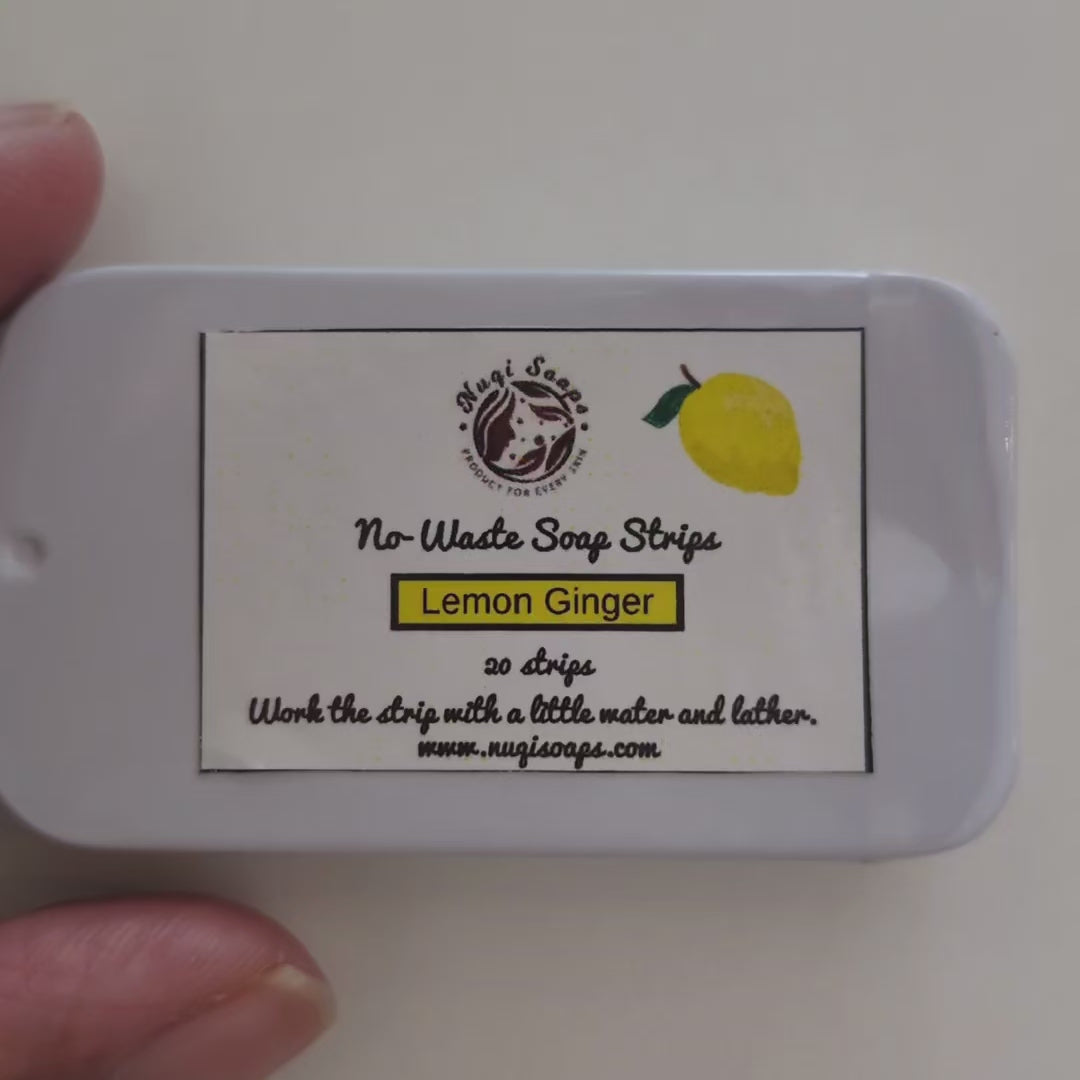 No-waste soapstrips ( water-dispersible) lemon ginger