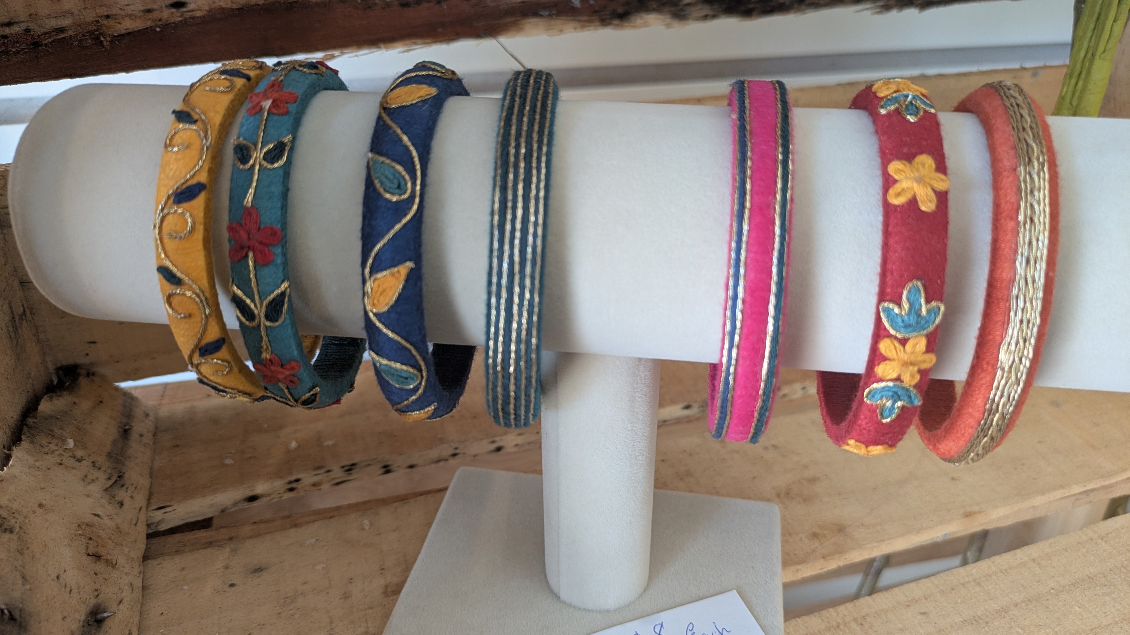 Hand embroidered bangles